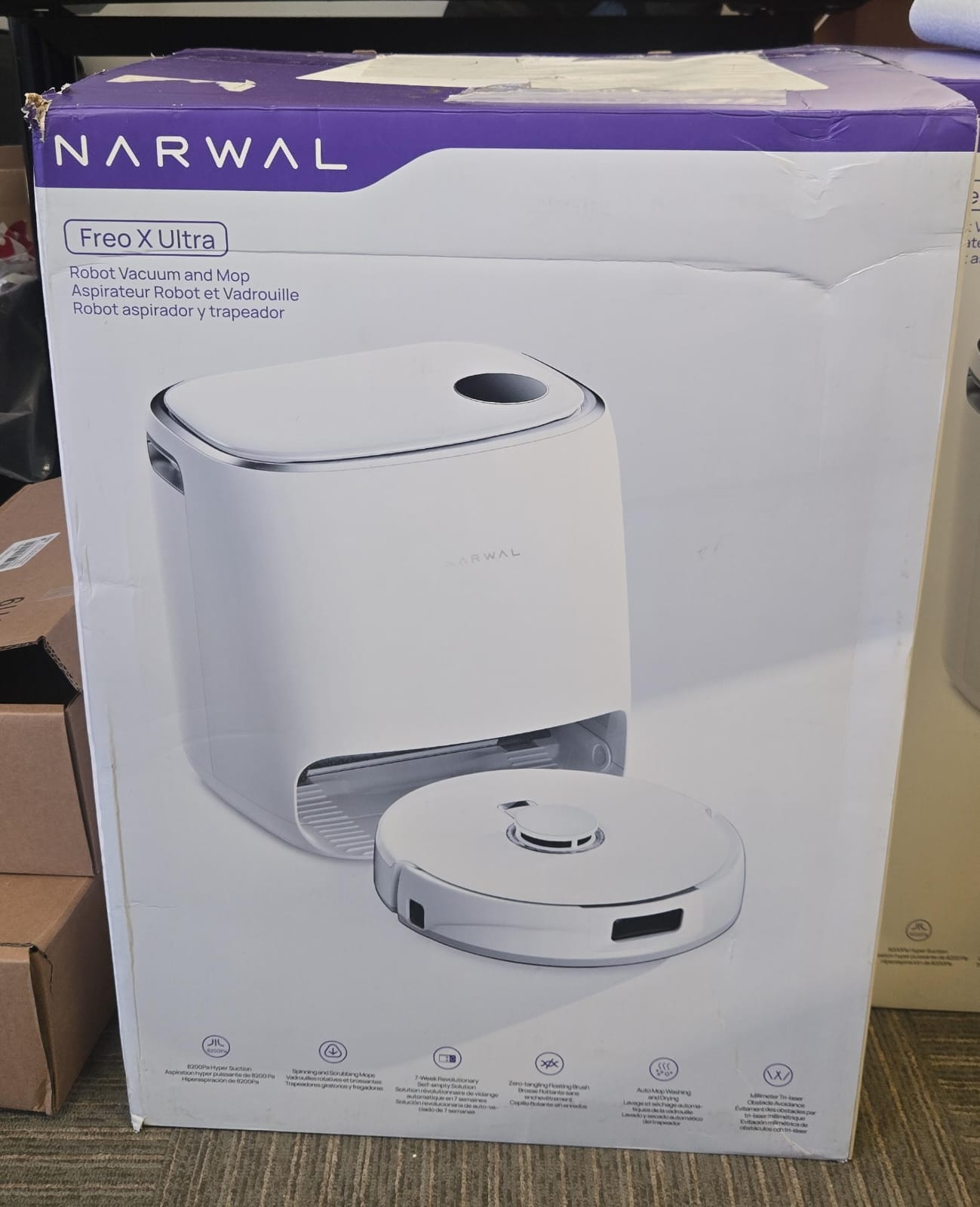 (Excellent)  Narwal Freo X Ultra Robot Vacuum & Mop | Self-Cleaning • Powerful Suction