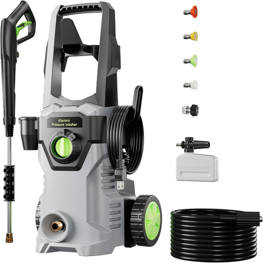Pressure Washer, Power Washer with Foam Cannon 4500PSI 2.8 GPM Max Electric Pressure Washer