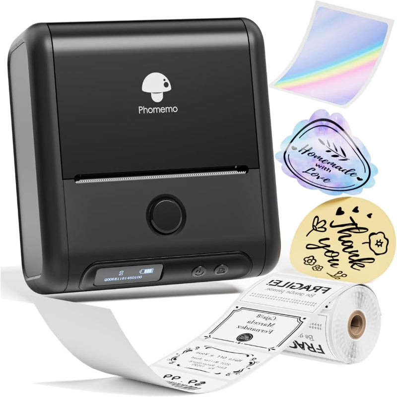 (Excellent) Phomemo M200 Label Maker | 3" Bluetooth Thermal Printer • Rolls Included