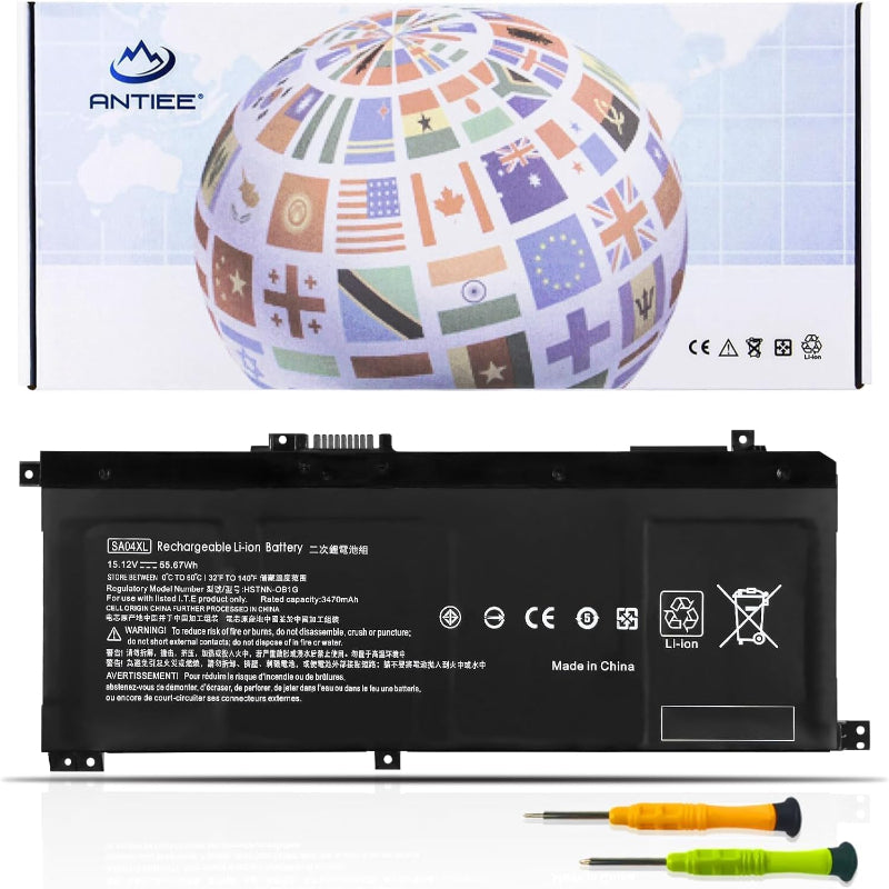 (New Open Box) SA04XL Battery Replacement for HP Envy x360 15” & 17” Laptops |