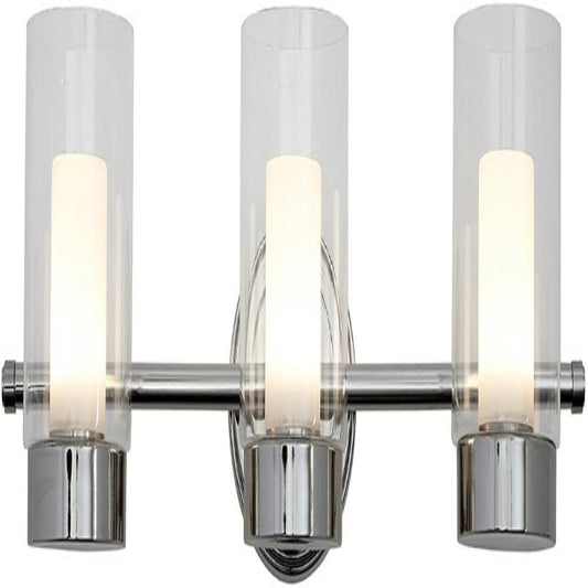 (New Open Box)  Hamilton Hills Polished Nickel Triple Light Fixture | HB -57