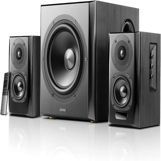 (New Open Box) Edifier S351DB Bookshelf Speaker and Subwoofer 2.1 Speakers System Bluetooth V5.1