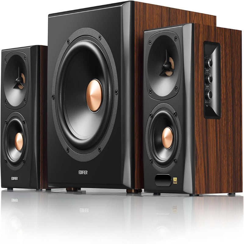 (Excellent) Edifier S360DB Bookshelf Speakers with Subwoofer, 2.1 Speaker System, Bluetooth v5