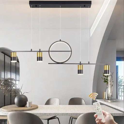 (New Open Box) Tioolo Dimmable LED Pendant Lighting, Creative Linear Pendant