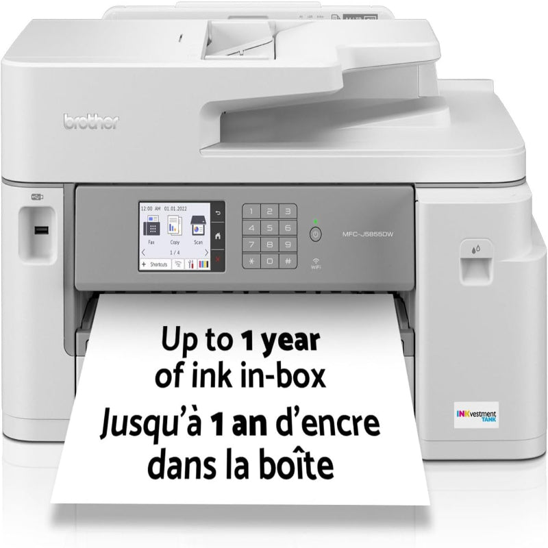 (New Open Box) Brother MFC-J5855DW Wireless A3 Color Inkjet Printer – All-in-One | Refillable Ink