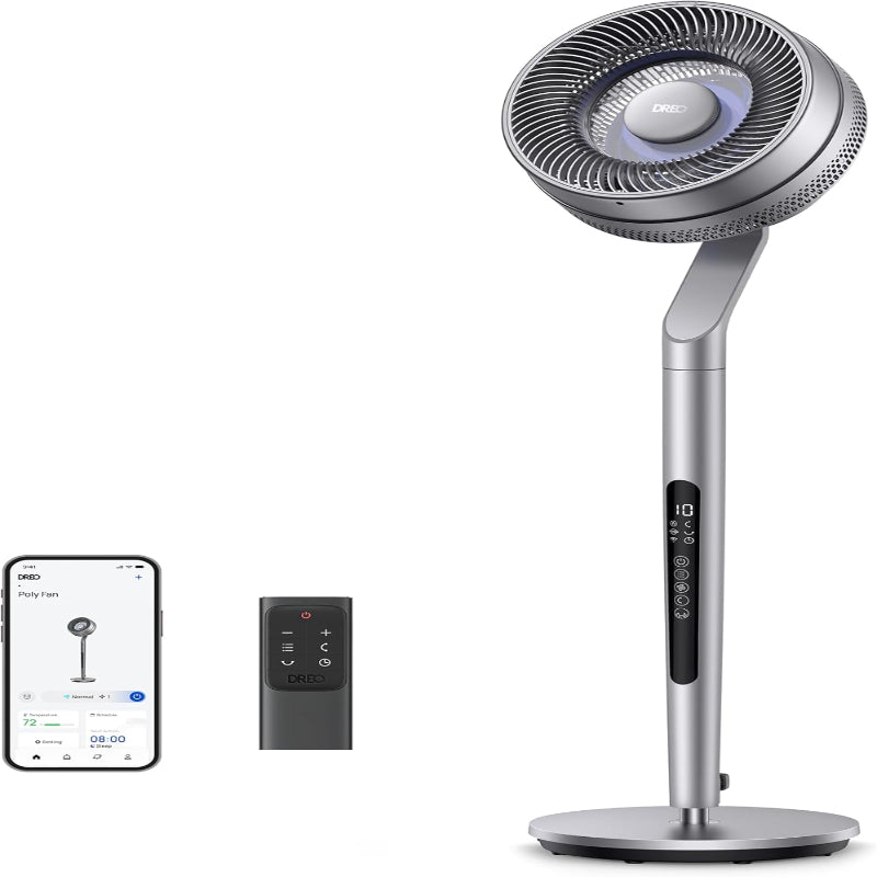 (New Open Box)  DREO PolyFan 715S Smart Pedestal Fan – 40–44" Adjustable | Wi-Fi & Voice Control