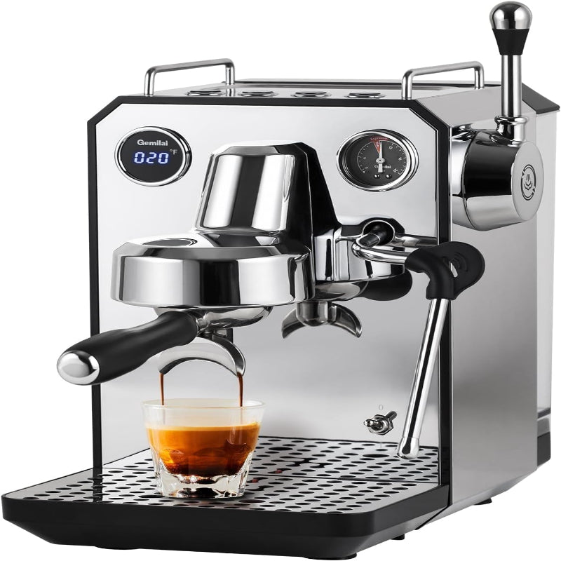 (New Open Box) Gemilai Owl Espresso Machine G3006 – 15 Bar | Semi-Automatic with Milk Frother