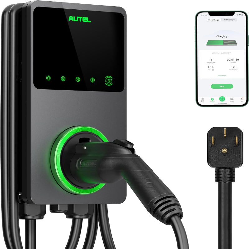 (Excellent) Autel Level 2 EV Charger 40 Amp Smart AI Electric Vehicle (EV) Charger, NEMA 14-50 Plug