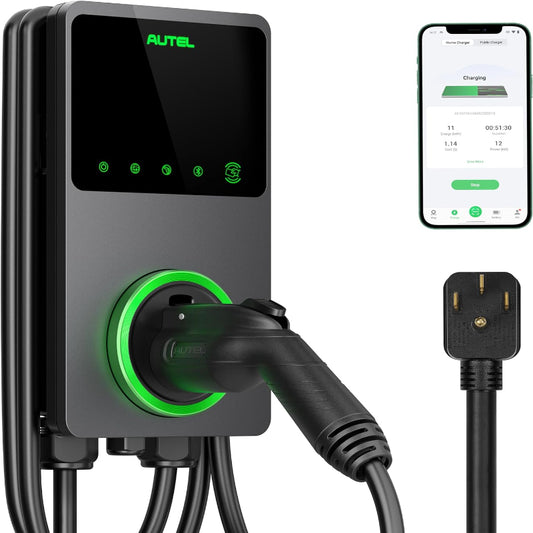 (Excellent) Autel Level 2 EV Charger 40 Amp Smart AI Electric Vehicle (EV) Charger, NEMA 14-50 Plug