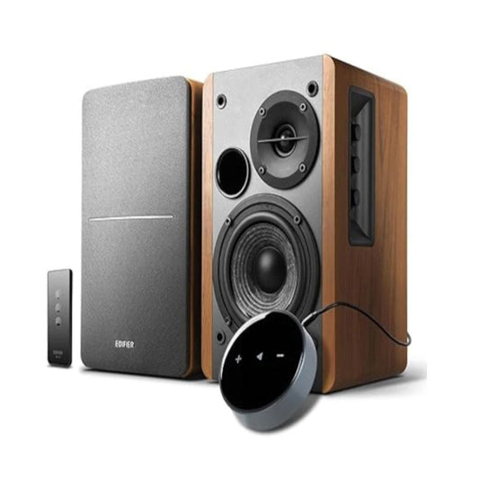 (Excellent) Edifier R1280T Speakers + WiiM Mini Wi-Fi Streamer | Hi-Res Audio • Bluetooth Streaming