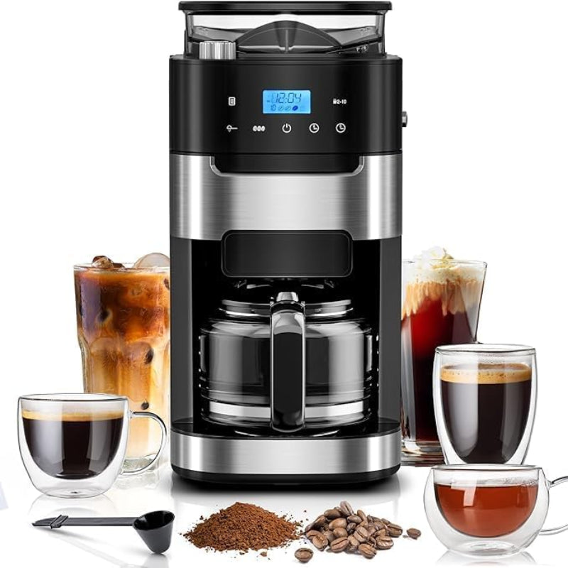 (Good) 10-Cup Drip Coffee Maker with Built-In Grinder-CM8025