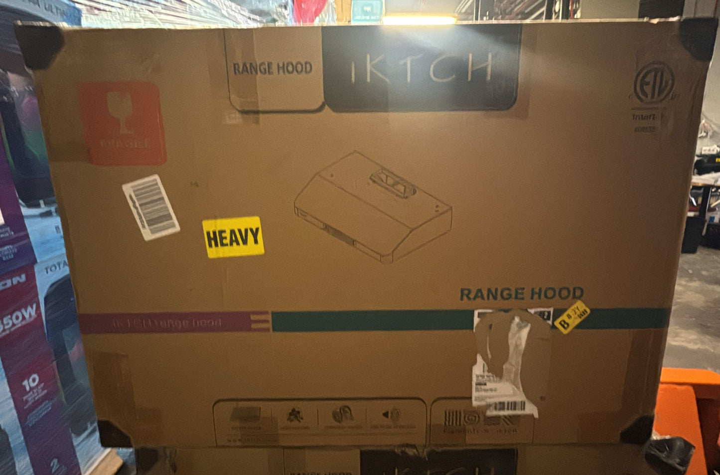 (New Open Box) IKTCH 30 Inch Under Cabinet Range Hood with 900-CFM, 4 Speed Gesture (IKC01-30)