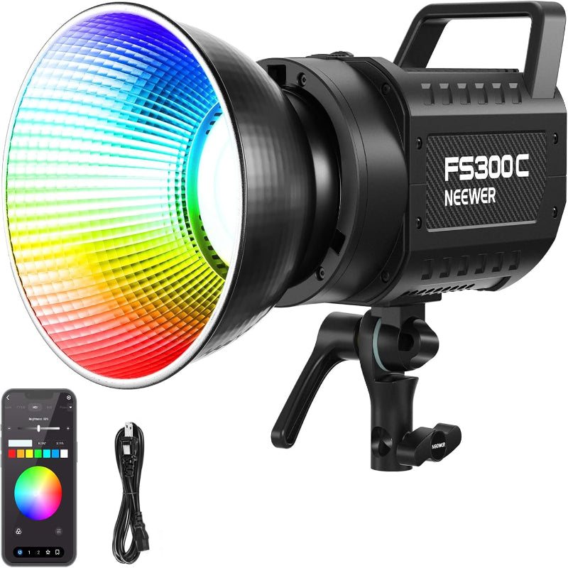 (New Open Box) NEEWER FS300C 300W RGB LED Video Light with App/2.4G Control