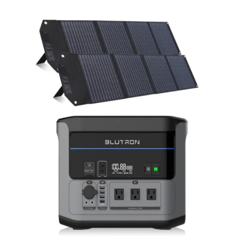 (Excellent) Blutron P1500 with 2 Solar Panels Bundle