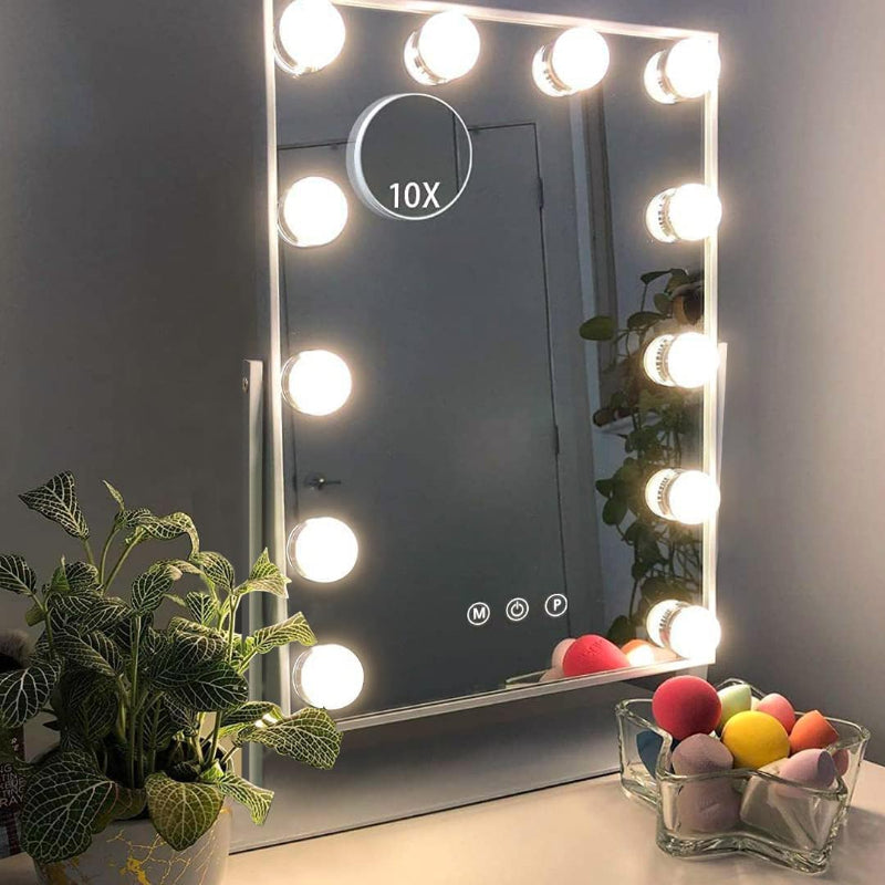 (New Open Box) Hansong Vanity Mirror with Lights Makeup Mirror with Lights 12 Dimmable Bulbs