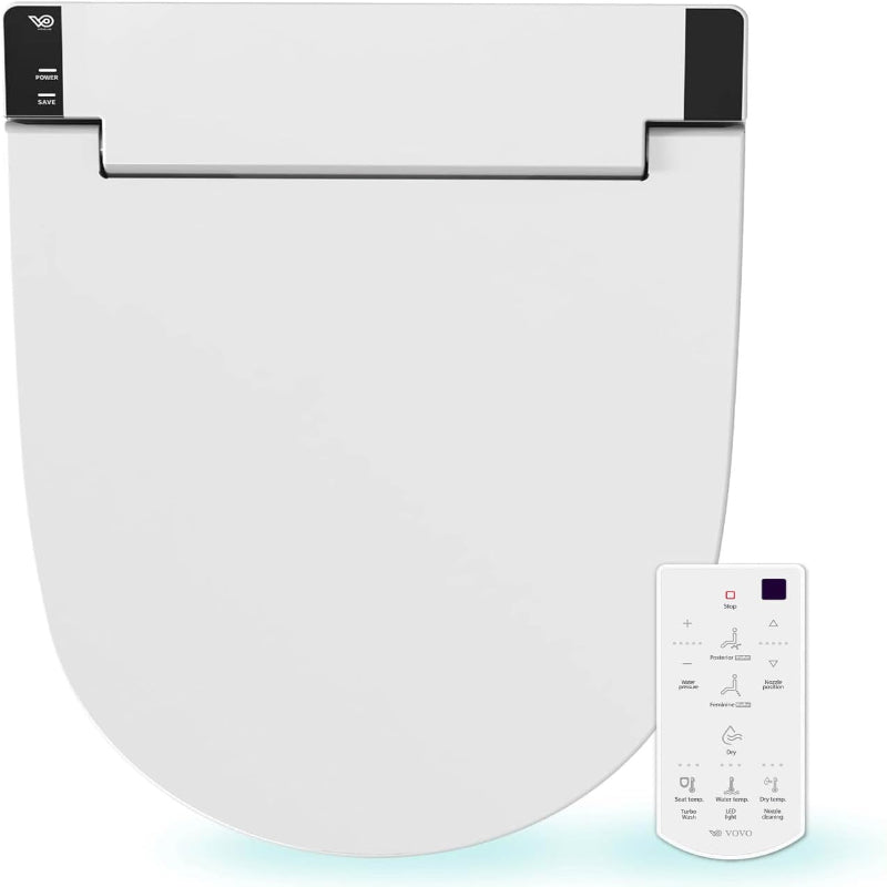 (New Open Box) VOVO VB-6000SE Elongated Bidet Toilet Seat – Heated Seat | Warm Water | Dryer & LED Light