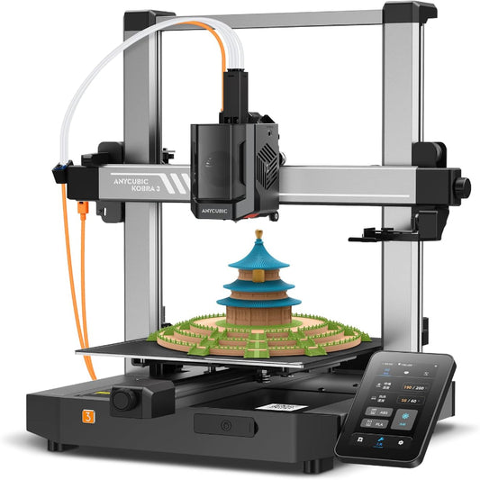 (New Open Box) Anycubic Kobra 3 3D Printer Only, Max 600mm/s Print Speed Full-auto Calibration Details Better