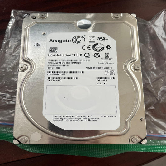 (Excellent) SEAGATE ST3000NM0033 CONSTELLATION ES.3 3TB 7200 RPM