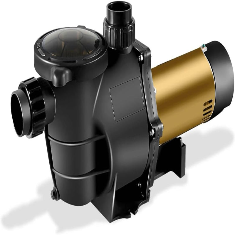 (New Open Box) Zipool 2HP Two Speed in/Above Ground Swimming Pool Pump, Original 2.0 inch Port Size, Comes with 1.5" and 2.0" Pipe Fittings, 6480GPH Qmax, 66FT Hmax, Thermal Protected Long Lifetime Pool Motor