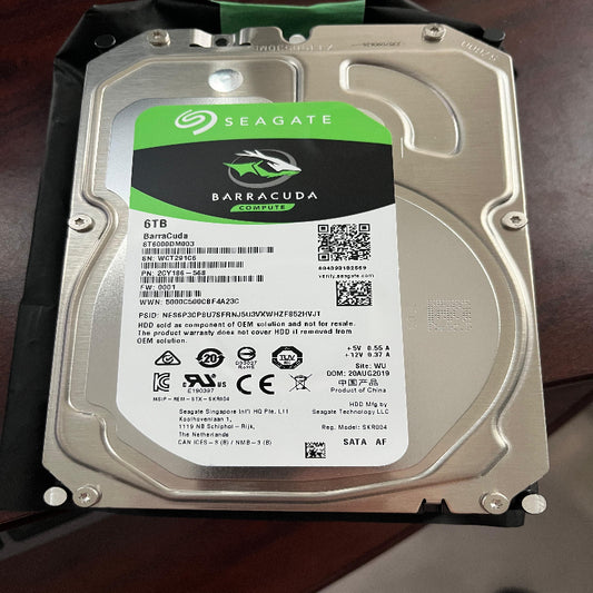 (Excellent) Seagate Barracuda 6TB Internal Hard Drive HDD 5400 RPM (ST6000DM003)