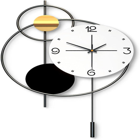 (New Open Box)  Modern Large Decorative Wall Clock | European Style • Silent Non-Ticking  ⚡