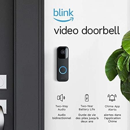 (New) Blink Video Doorbell + Sync Module 2 | Two-way audio, HD video, motion and chime app alerts (Black)