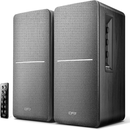 (Good)  Edifier R1280DB Powered Bluetooth Bookshelf Speakers | 42W RMS • Optical Input • Black