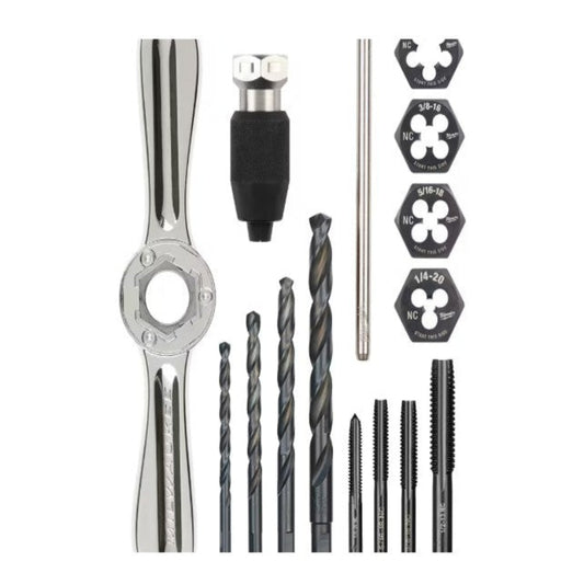 (Brand New) Milwaukee Tool SAE Tap and Die Set with HEX-LOK 2-in-1 Handle (15-Piece)