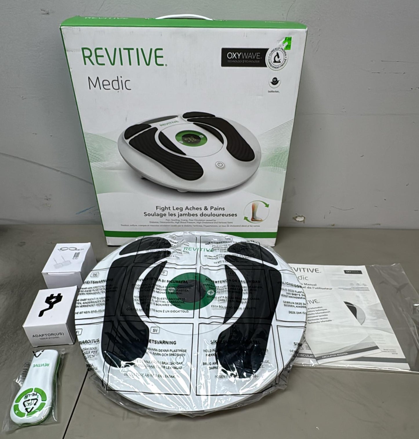 (New Open Box) Revitive Medic Circulation Booster - Reduce pain and swelling in legs and feet