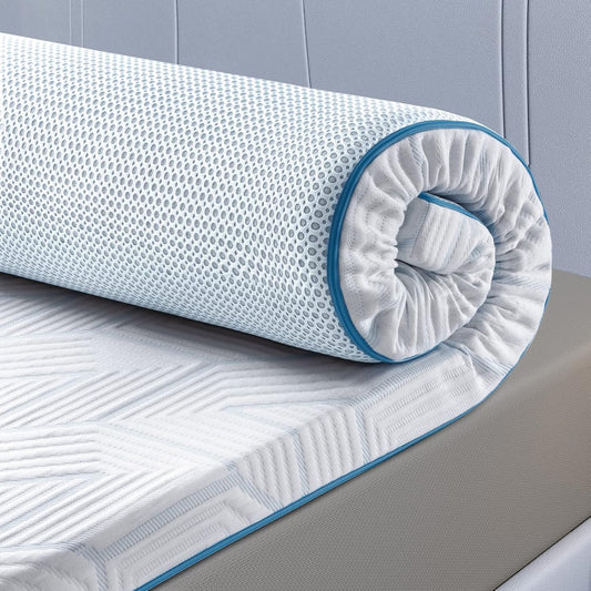 (New Open Box) BedStory Mattress Topper King, 3 inch Memory Foam Mattress Topper, Gel Foam Topper with Breathable Cover, Bed Mattress Pad