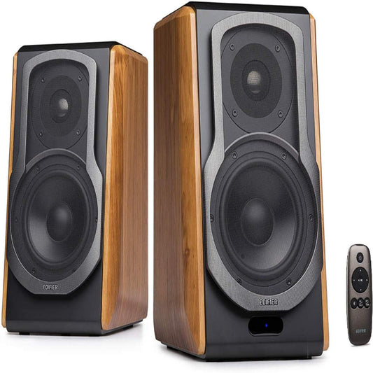 (Excellent) Edifier S1000DB Audiophile Active Bookshelf Speakers - Bluetooth 4.0 - Optical Input - Powered Near-Field Monitor Speaker.