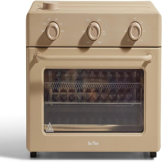(New Open Box) Our Place Large Wonder Oven | 6-In-1 Toxin-Free Air Fryer & Toaster with Steam Infusion | Family-Sized 30L, 1700W Countertop Design | Includes Bake Tray, Fryer Basket, Large Racks | Steam