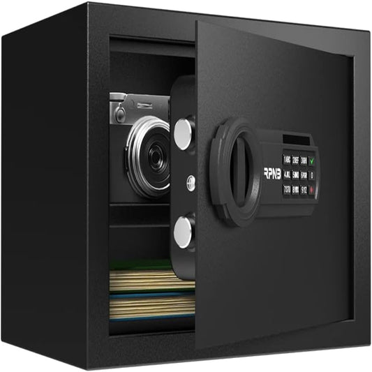 (New Open Box) RPNB Deluxe Safe and Lock Box, Digital Keypad Safe Box,Steel Alloy Small Safes, 0.5 Cubic Feet
