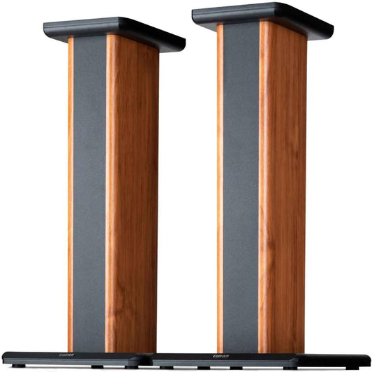 (Excellent) Edifier SS02 25.6" Wood Grain Speaker Stands (Pair) | Premium Wooden Stands
