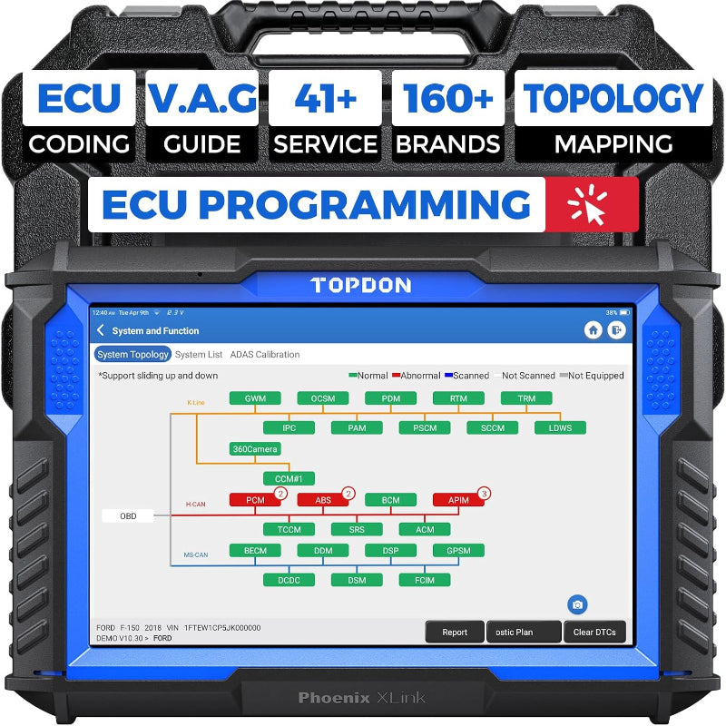 (New Open Box)  TOPDON Phoenix XLink Professional Automotive Diagnostic Scanner | ECU Programming •