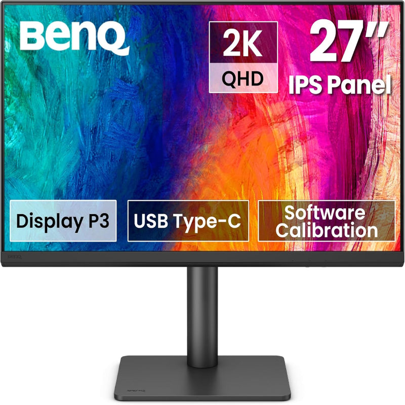 (New Open Box) BenQ PD2706QN 27” 2K QHD Designer Monitor – USB-C 90W, 100Hz, 95% P3
