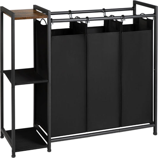 (New Open Box) LOAKEKEL Laundry Sorter 3 Section, Laundry Hamper with 3 Removable Bag, HLS030GG (DS0060)
