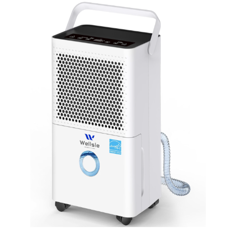 (New Open Box) Wellsle 40 Pint Dehumidifier for Basement & Home, Covers 2500 Sq.Ft, with Drain Hose & Auto Humidity Control, Quiet for Bedroom, Bathroom, Garage