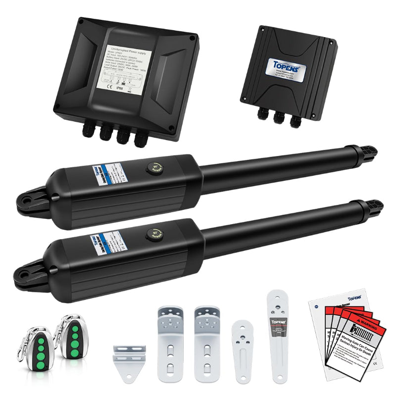 (New Open Box)  TOPENS A8132 Dual Swing Gate Opener – Heavy Duty Automatic Gate Opener