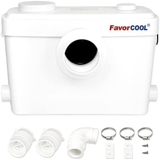 (Excellent) FAVORCOOL 600W Toilet Upflush Pump,Macerator Sewage Pump for Basement Bathroom