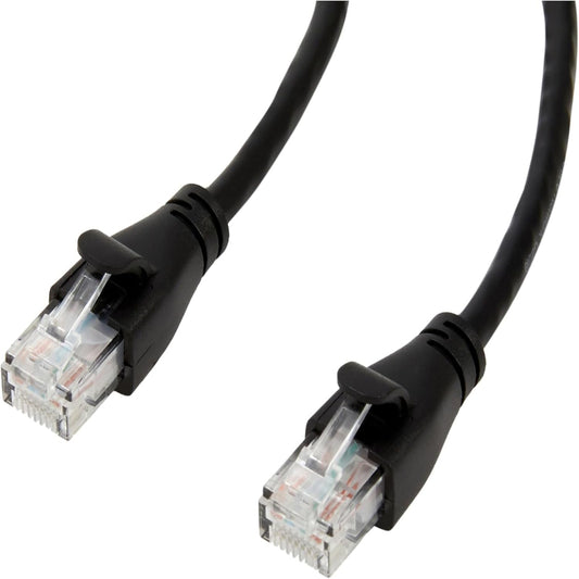 (New No Box) Amazon Basics RJ45 Cat-6 Ethernet Network Cable for Fast Gaming, 1Gbps Transfer Speed, Durable Gold-Plated Connectors, 25 Foot (7.6 Meters), Black