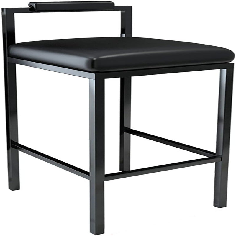 (New Open Box)  Metal Barstools with Back & Footrest (2PCS) | PU Leather Counter Chairs |