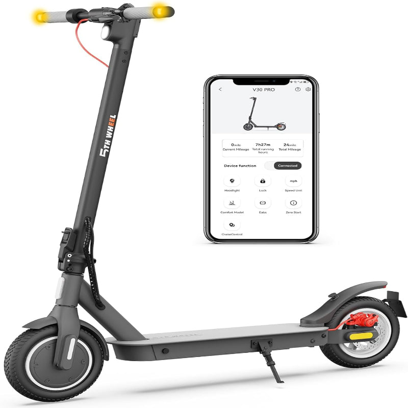 (Excellent) 5TH WHEEL ES09 Electric Scooter | 350W Motor • 18 MPH • 19.9 Mile Range • APP Control