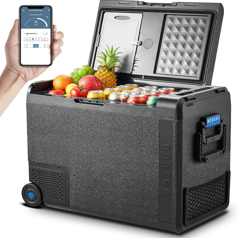 (New Open Box) BODEGACOOLER QZW58 61QT Portable Car Refrigerator | 12V • APP Control