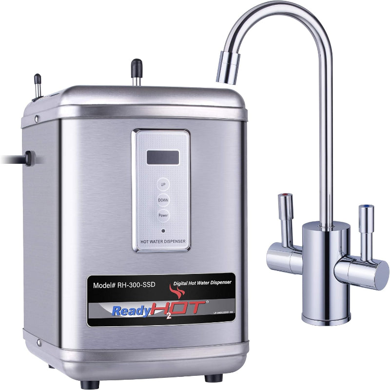(New Open Box) Ready Hot  Instant Hot Water Dispenser | 2.5 Quart • Digital Display • Polished Chrome