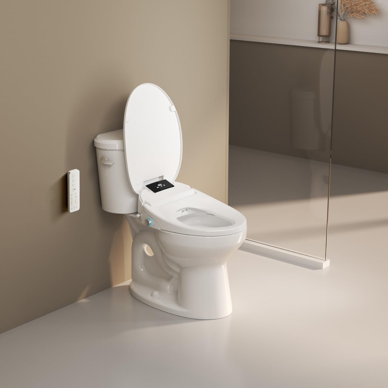 (New Open Box)  Heated Bidet Toilet Seat w/ Remote – Warm Water, Dryer, Night Light!
