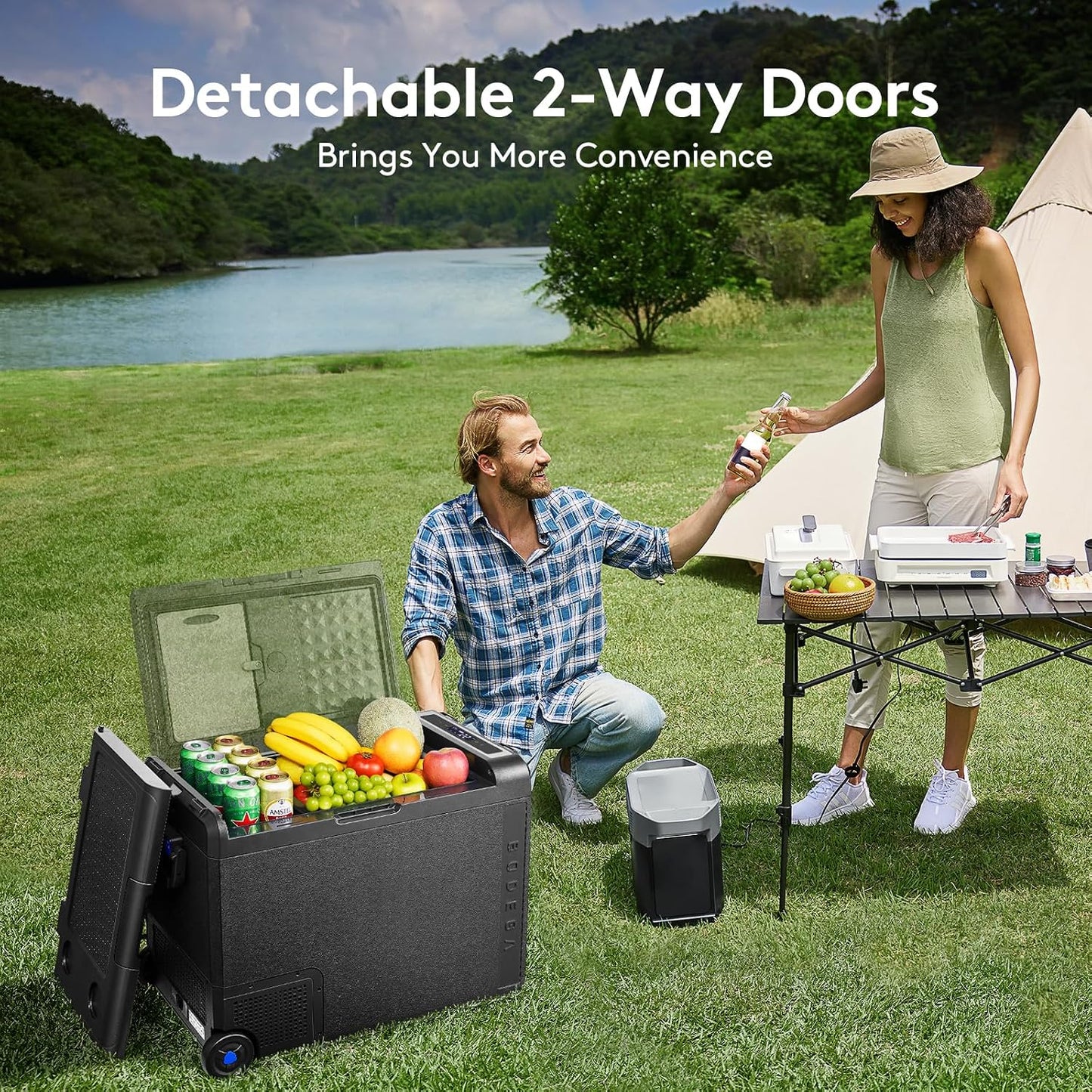 (New Open Box) BODEGACOOLER QZW58 61QT Portable Car Refrigerator | 12V • APP Control