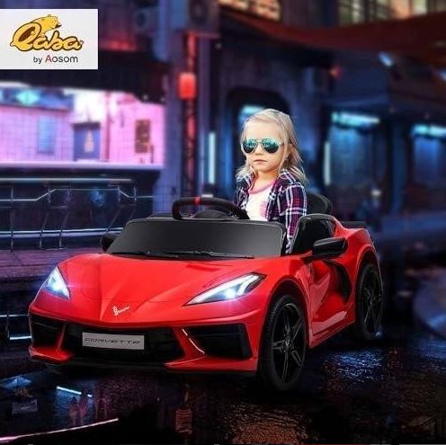 (New Open Box) 12V Chevrolet Corvette C8 Kids Ride-On Car | Remote Control