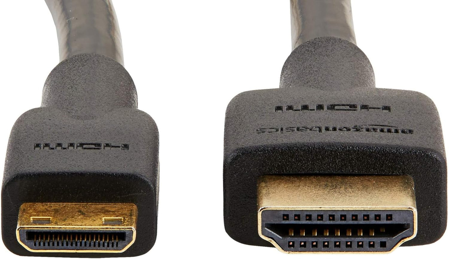 (New) Amazon Basics High Speed Mini HDMI (Source) to HDMI (Display) Cable, 10FT, Black