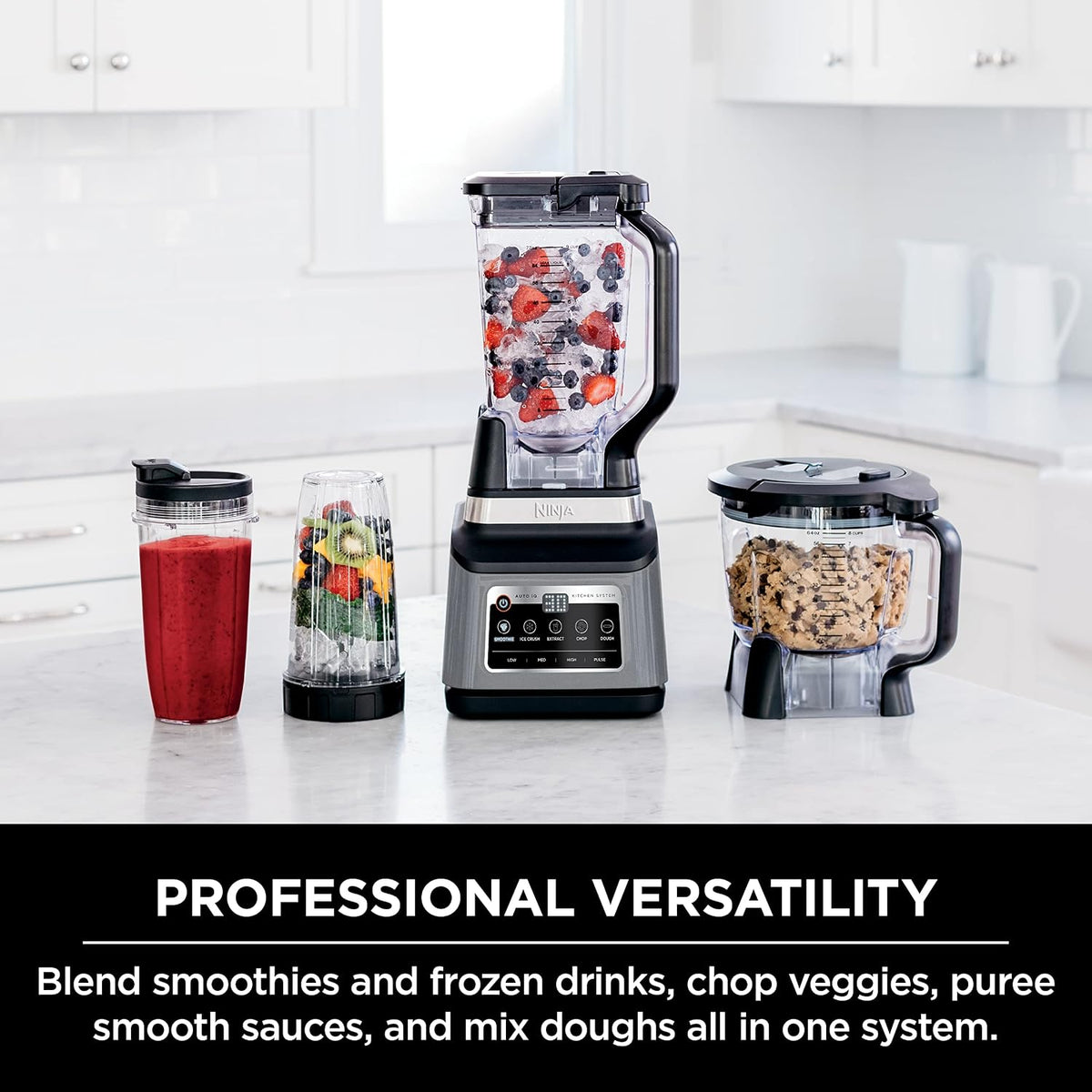 (New Open Box)  Ninja BN801C Professional Plus Kitchen System with Auto-iQ – 1400W | 72oz Pitcher